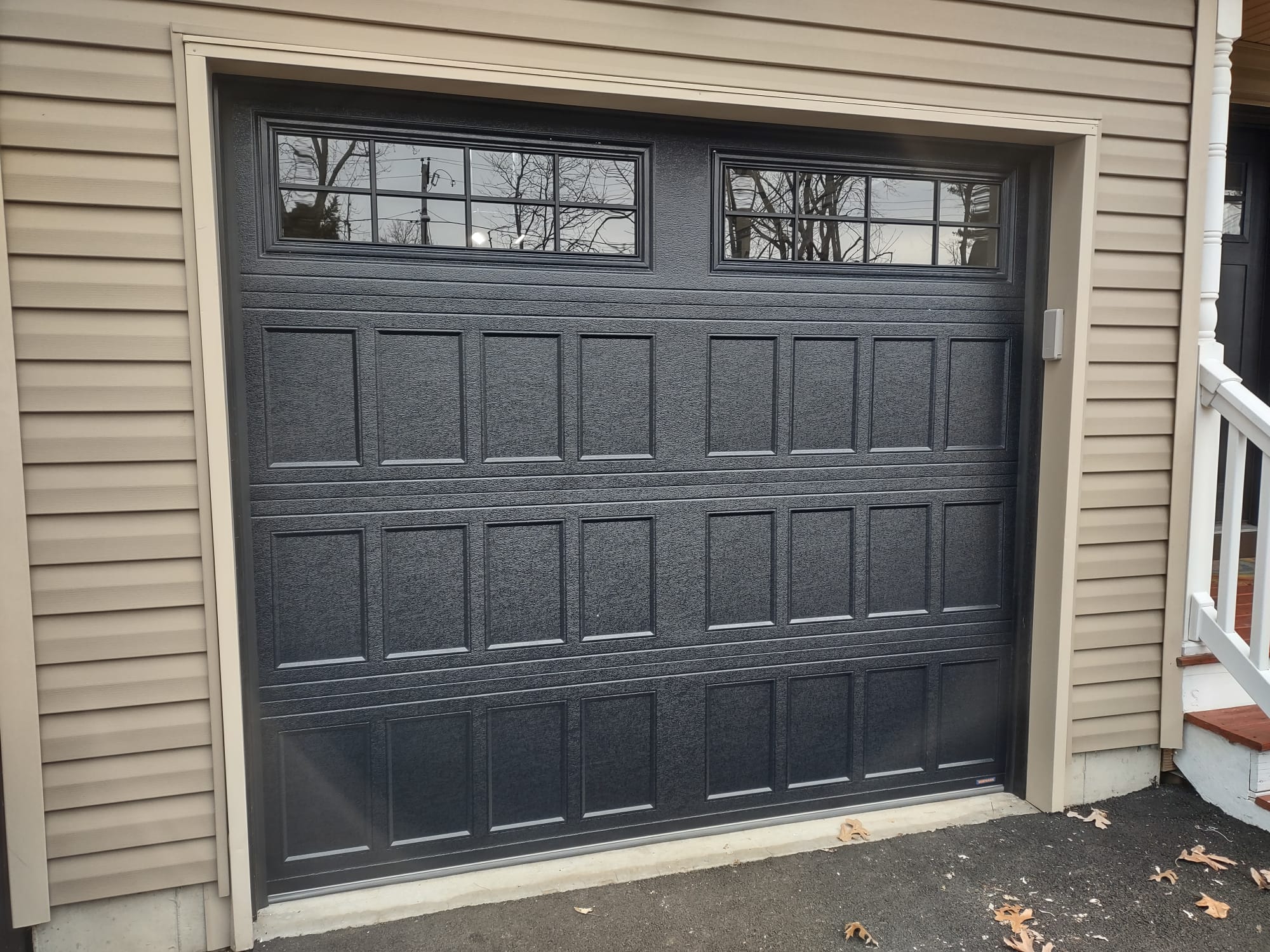 charcoal black garage door