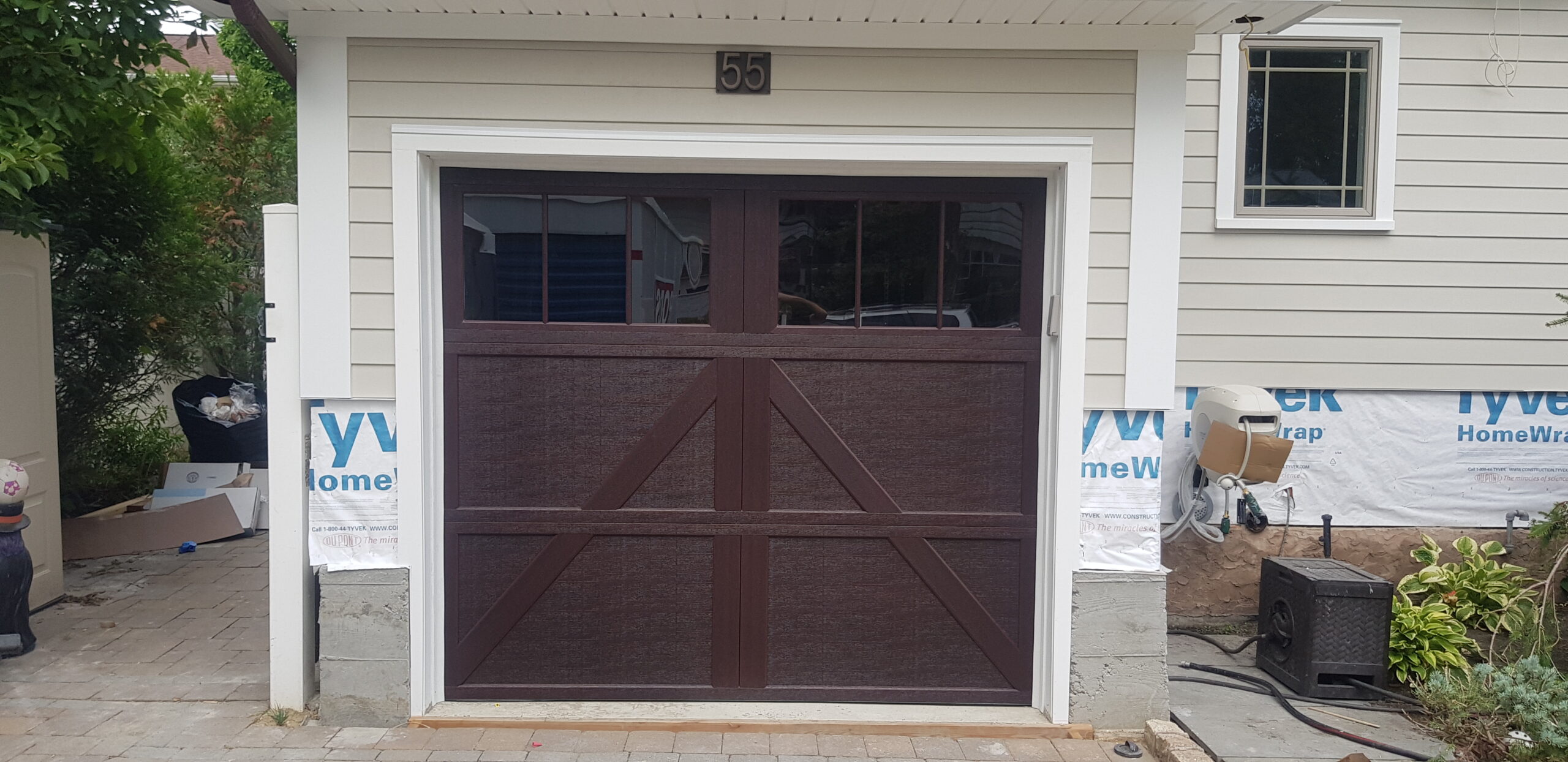 brown garage door