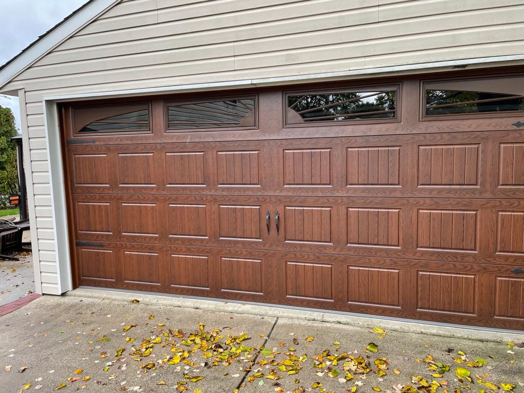 wooden garage door