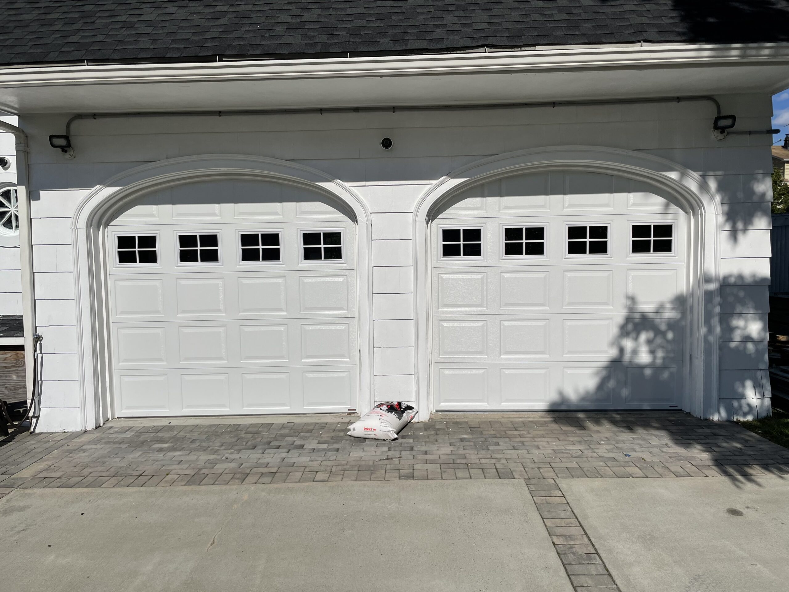 2 white garage door