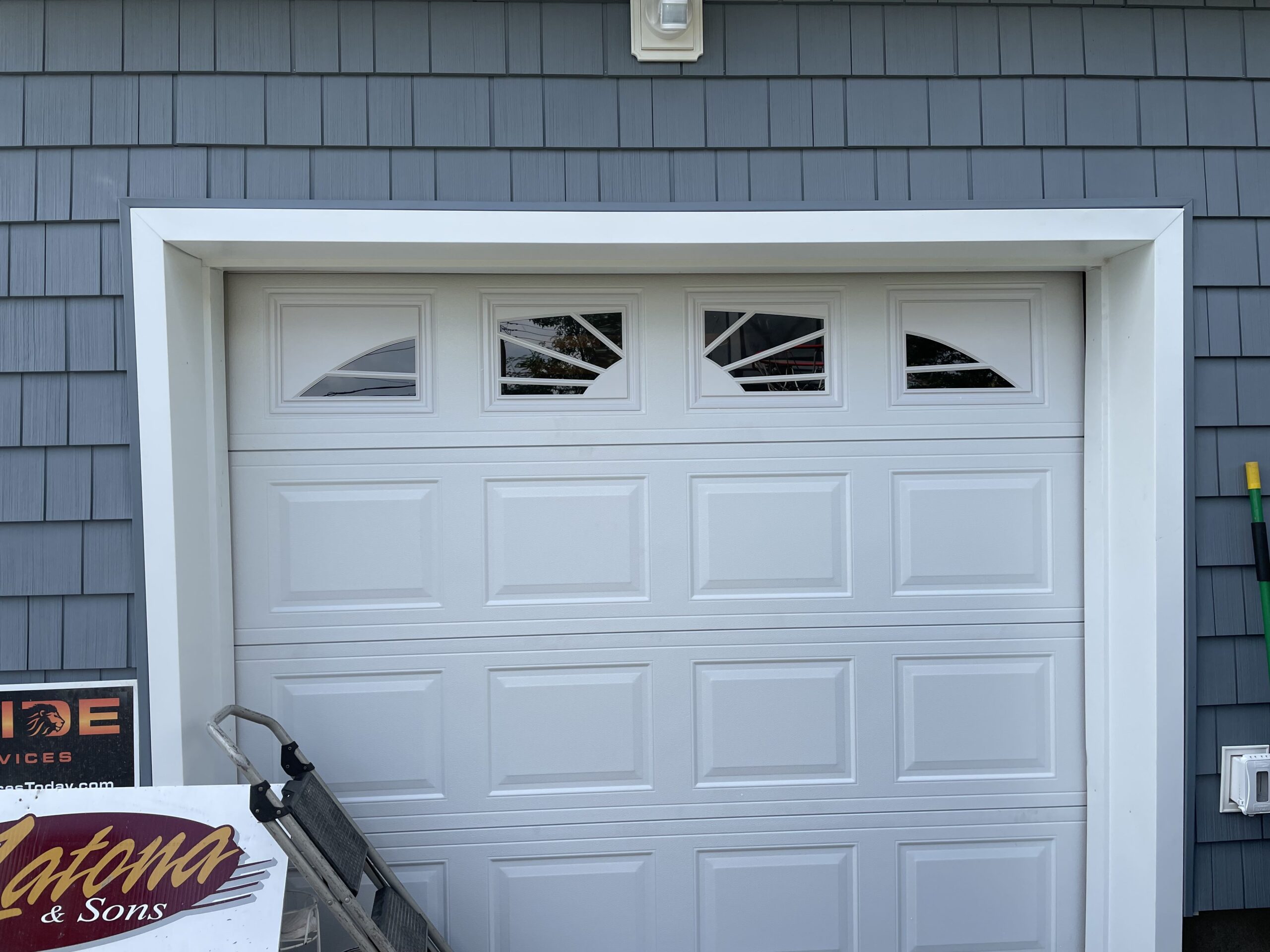 beautiful white garage door