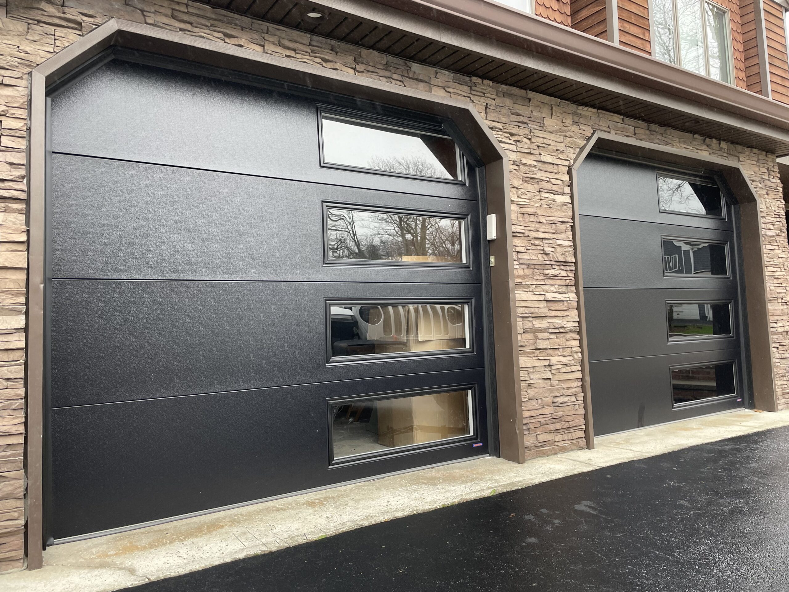 metal & glass garage door