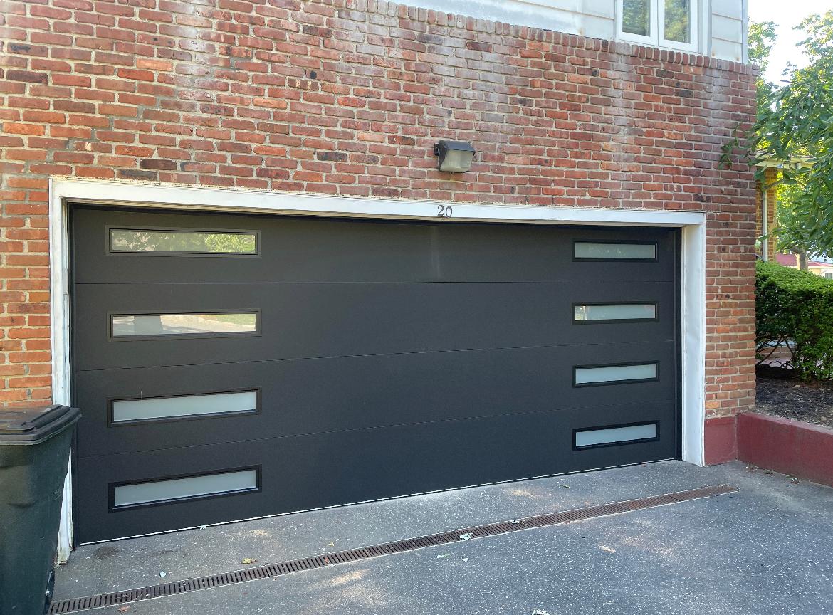 metal & glass garage door