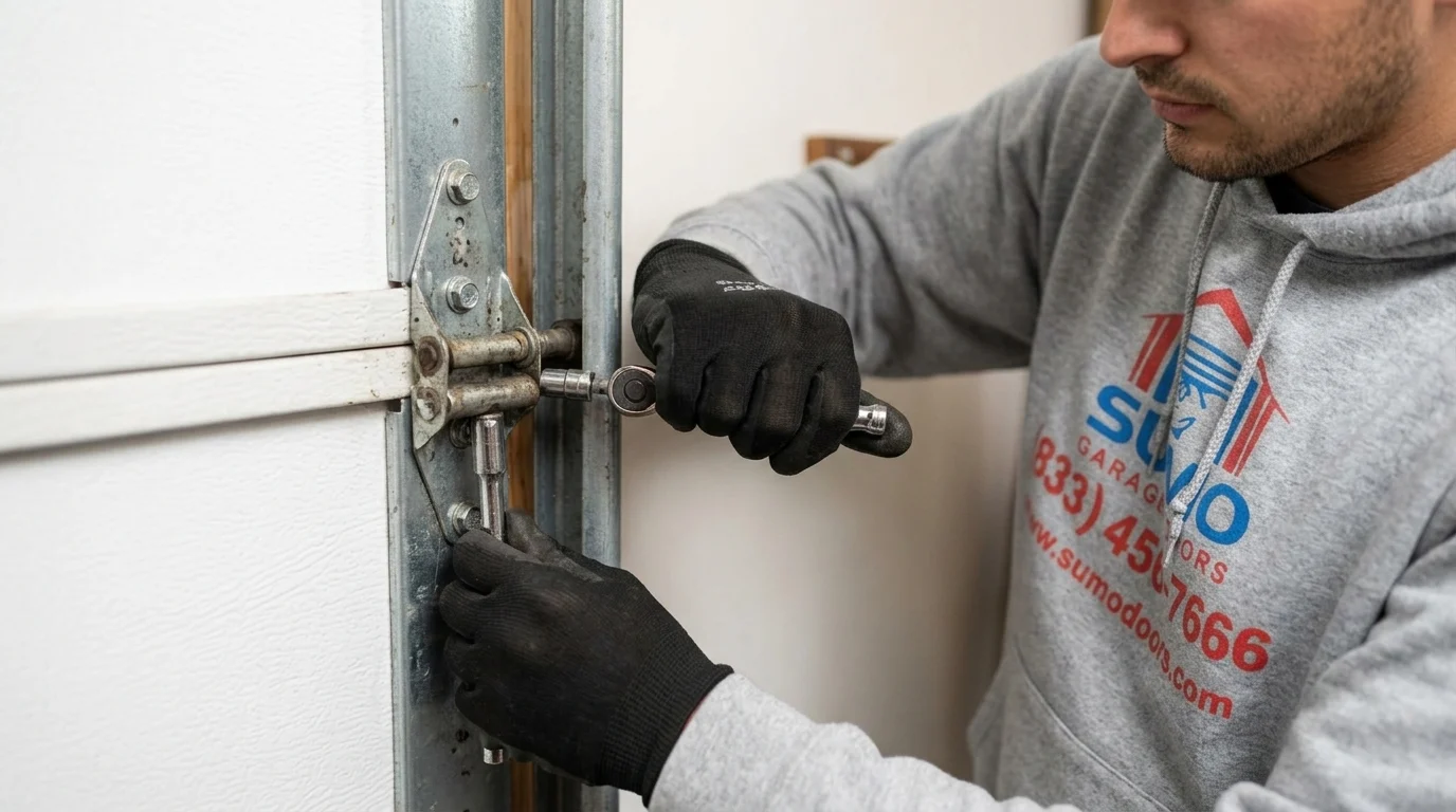 Garage Door Hinge Bracket Repair