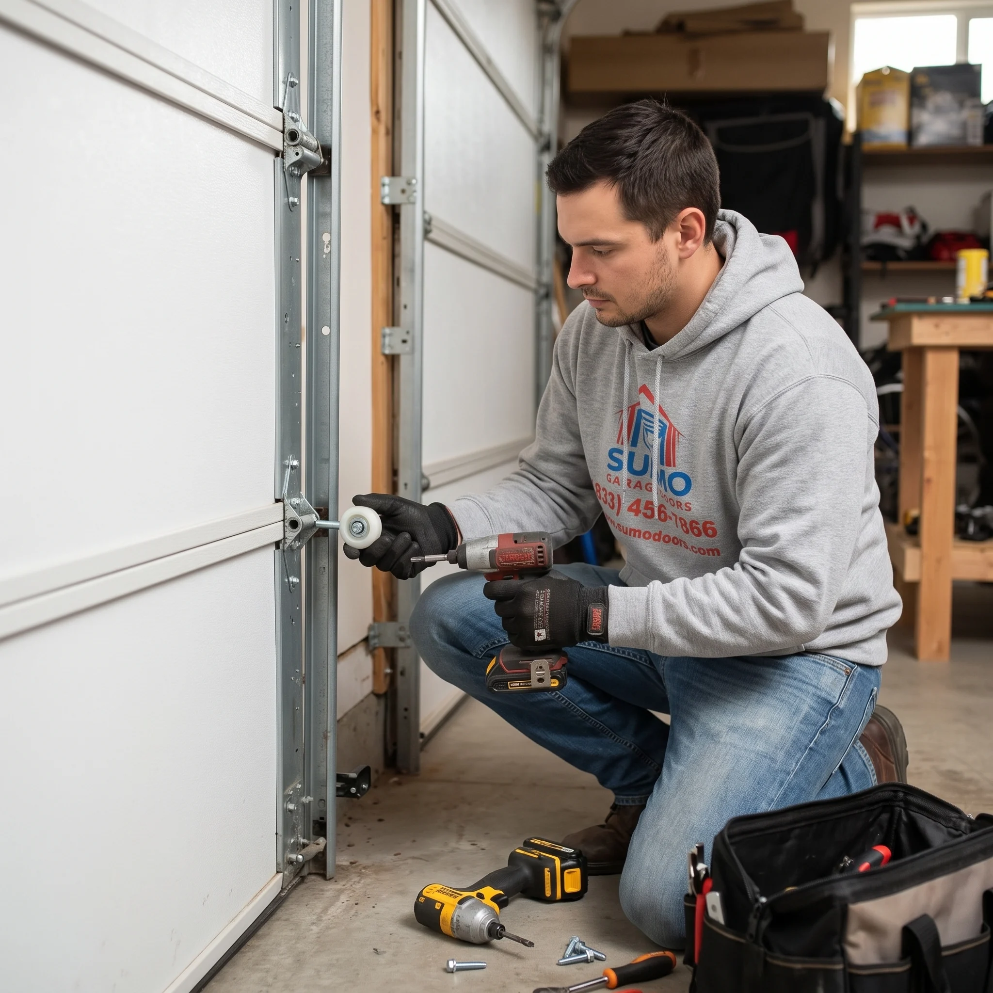 Sumo Garage Door Roller Reapir